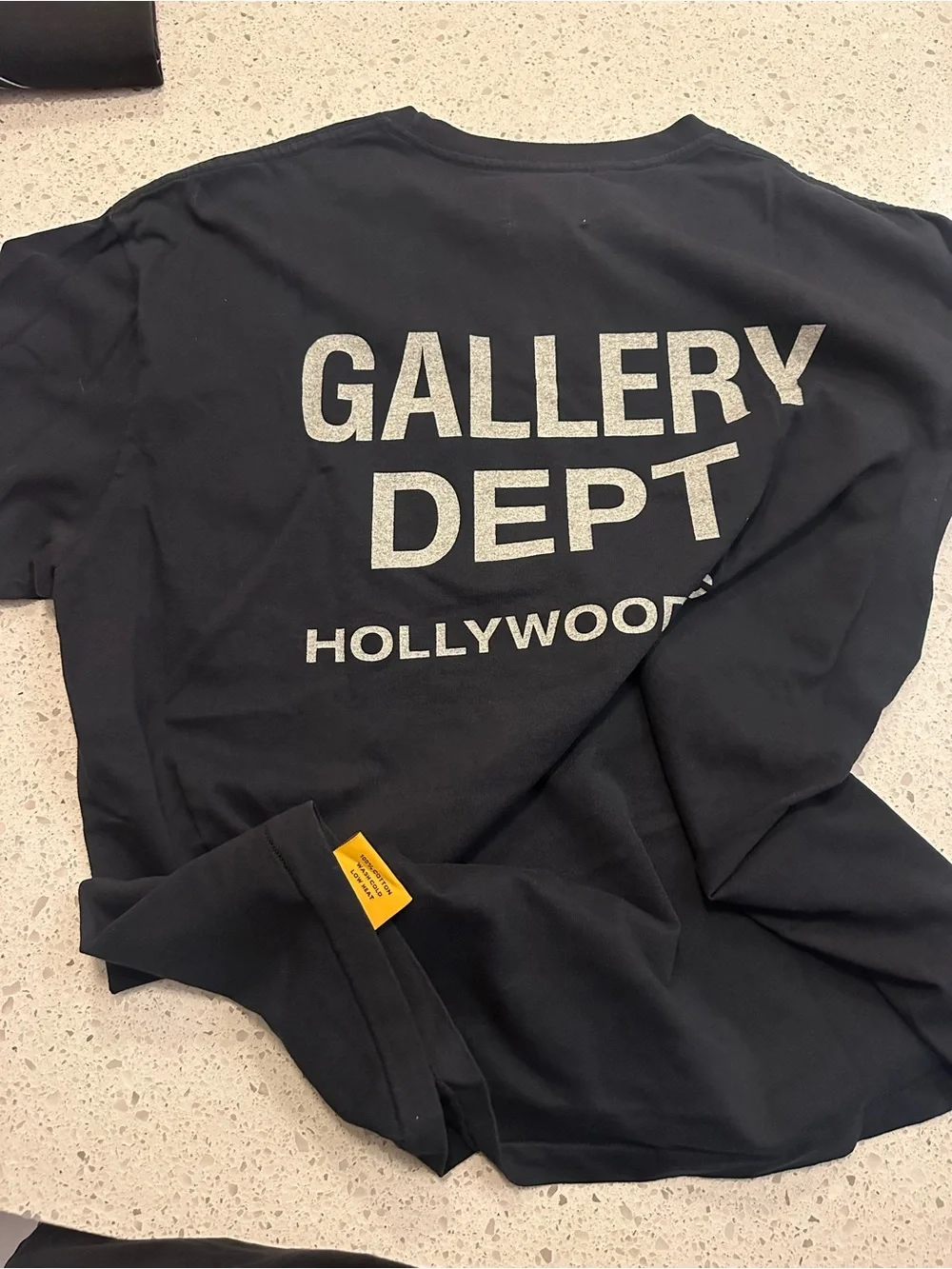 Gallery Dept Black Crewneck Sweatshirt with Brand Tag